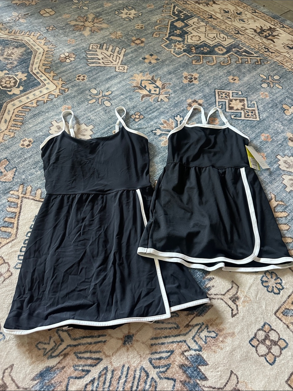 all in motion Black athletic Dress with White Trim( mommy and me)